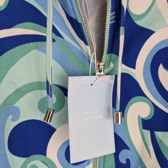 HILL HOUSE The Allie Zip-Up Hoodie Sweatshirt Ocean Kaleidoscope NEW Size XS - Picture 9 of 12